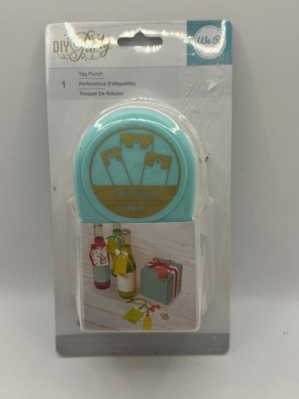 NEW WE R MEMORY KEEPERS FOLDED TAG PUNCH 3 SIZES DIY PARTY PAPER
